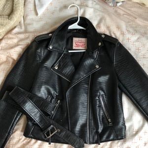 Faux crocodile Levi’s leather jacket
